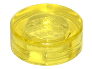 LEGO - Trans-Yellow Round Tile 1 x 1