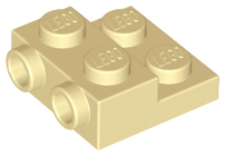 LEGO - Tan Plate 2 x 2 x 2/3 with Side Studs