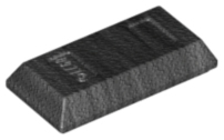 LEGO - Pearl Dark Gray Minifigure Ingot 1 x 2