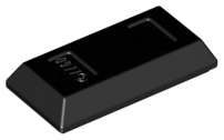 LEGO - Black Minifigure Ingot 1 x 2