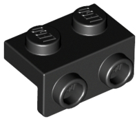 LEGO - Black Bracket 1 x 2 - 1 x 2